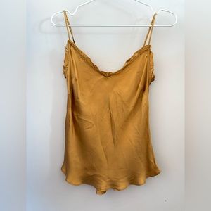 Wilfred Ruffle Camisole in Molten Camel XXS